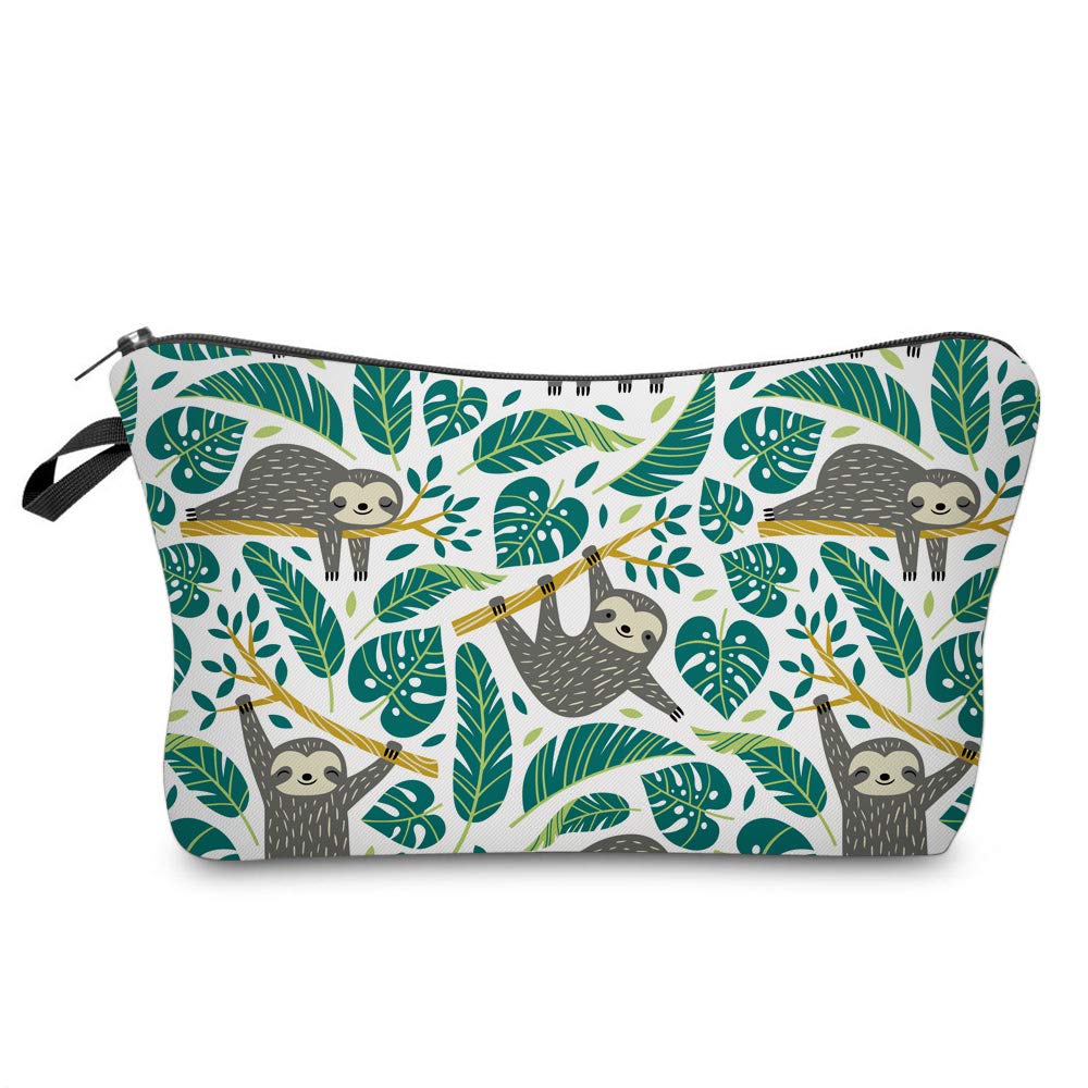 LOOMILOO Cosmetic Bag for Women, Adorable Roomy Makeup Bags Travel Water Resistant Toiletry Bag Accessories Organizer Sloth (Slo