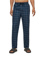 XYXX Mens Super Combed Cotton Checkered Checkmate Pyjamas [Pack of 1] Elasticated Waist, Drawstring | Loungewear for Men in Pin