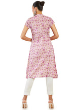 Soch Women Pink Cotton Blend Floral Kurta
