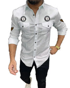 Kadiyu Double Pocket MenS Casual Fit Formal Shirt - Stylish And Comfortable Dress Shirt For Work And Everyday Wear White