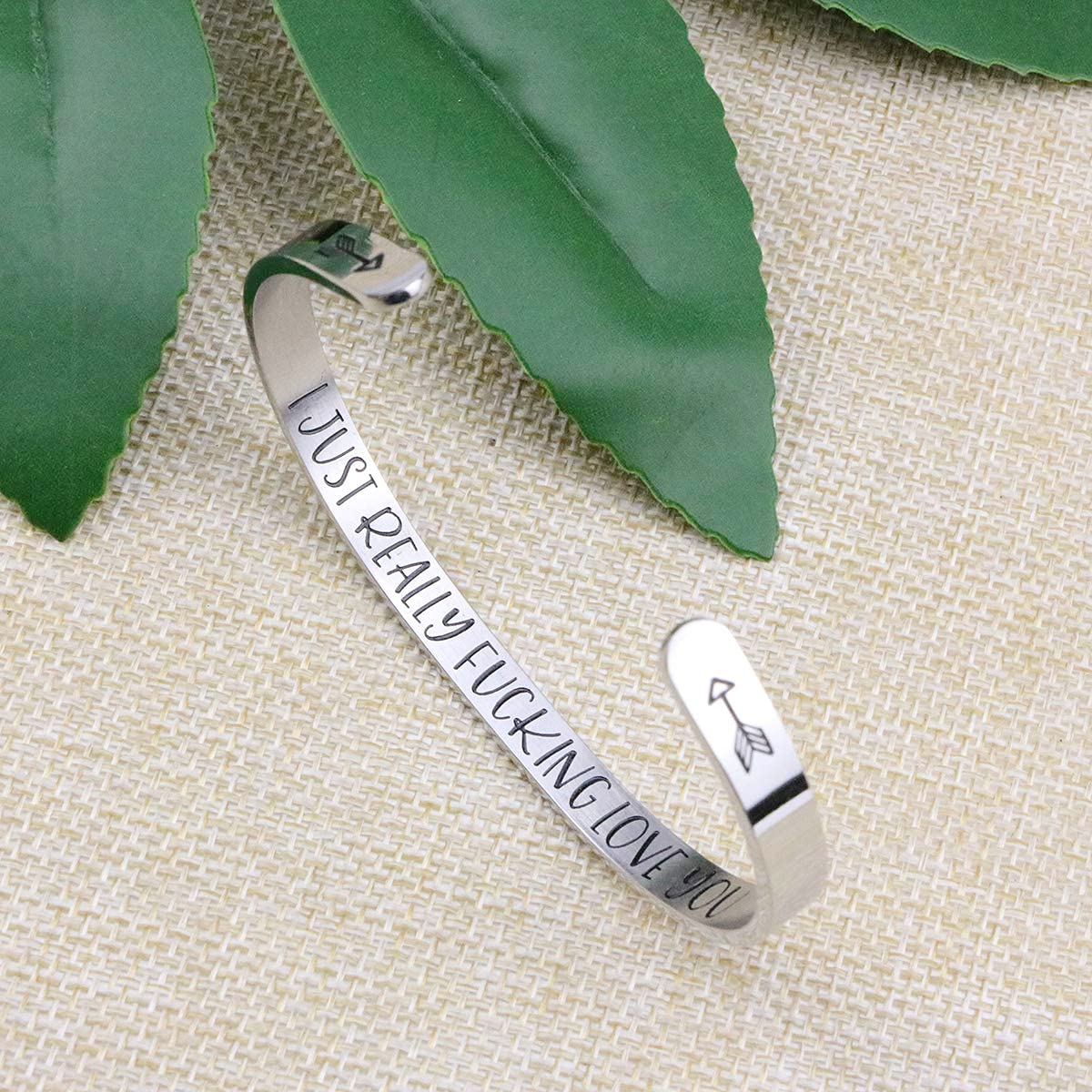 JoycuFF Personalized Gifts for Women Birthday Gift Ideas Inspirational Bracelets Valentine's Day Christmas Jewelry Engraved Mant