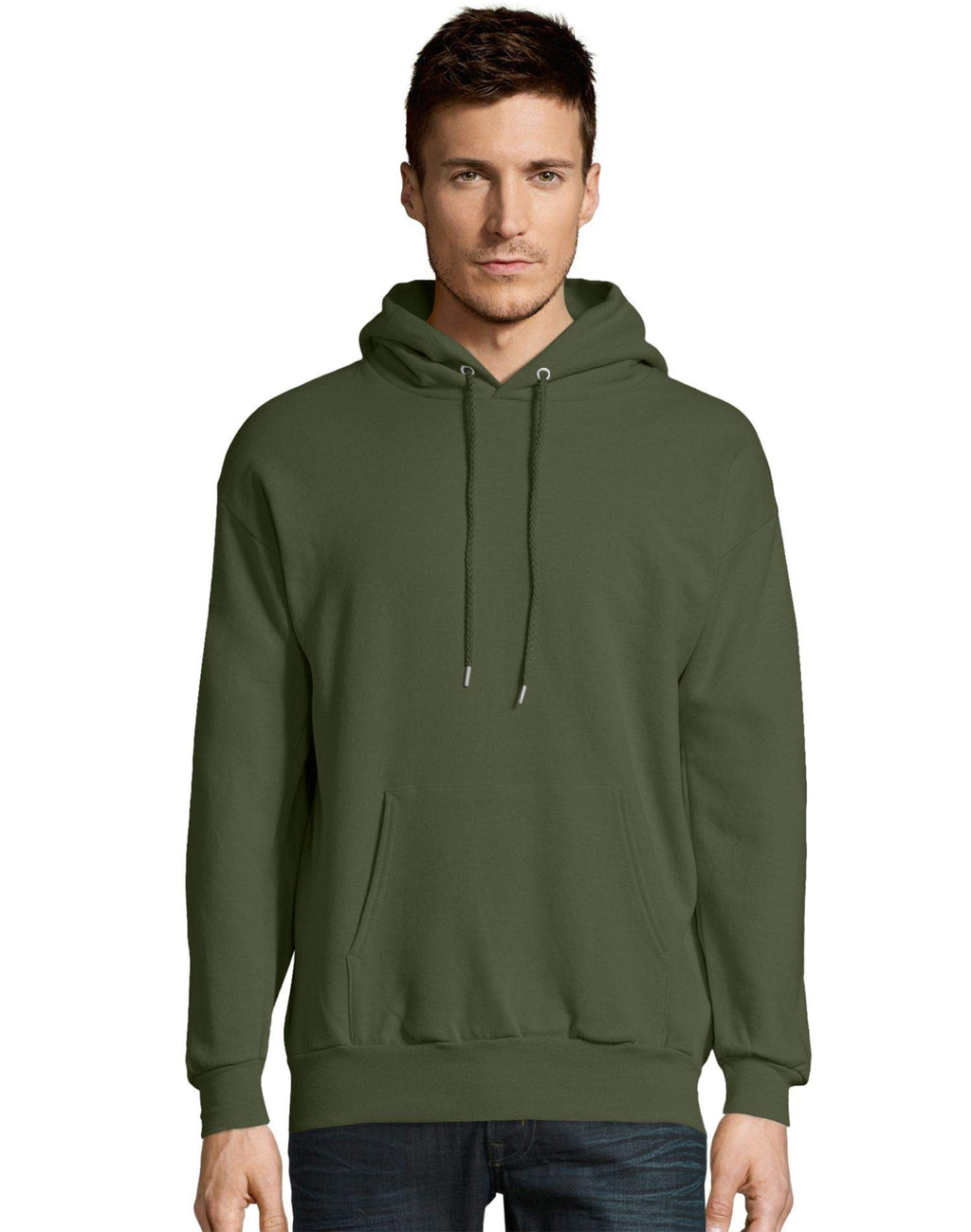 Unisex Ecosmart 5050 Pullover Hooded Sweatshirt - WHITE - S(D0102H7D71P)