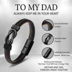 JoycuFF Gifts for Dad Ideas from Daughter, To My Dad Unique Gifts for Birthday Present for Him Knot Bracelet for Men Father's Da