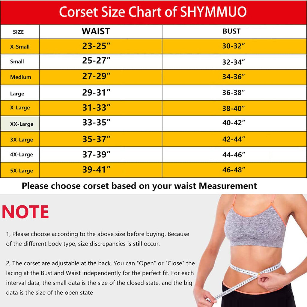 SHYMMUO Women's Lacing Corset Top Satin Floral Boned Overbust Body Shaper Bustier Pink S