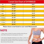 SHYMMUO Women's Lacing Corset Top Satin Floral Boned Overbust Body Shaper Bustier Pink S