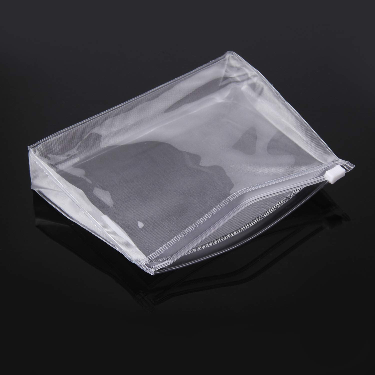 sansheng Small Clear Cosmetic Bag with Zipper,(5.9X1.38X5.1inch) Plastic Zipper Bags,Mini Clear Pouch for Toiletries and Gifting