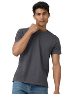XYXX Mens Solid Regular Fit T-Shirt (XY_CR15_Tshirt_1_Dark Grey