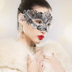 Couple Masquerade Metal Masks Venetian Halloween Costume Mask Mardi Gras Mask Cosplay Party Costume Ball Wedding Party Mask (Bla