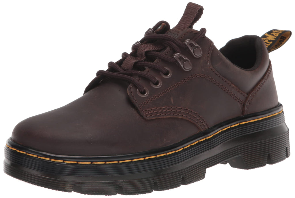 Dr. Martens Unisex 5 Tie Shoe Oxford, Dark Brown Crazy Horse, 7 US Men