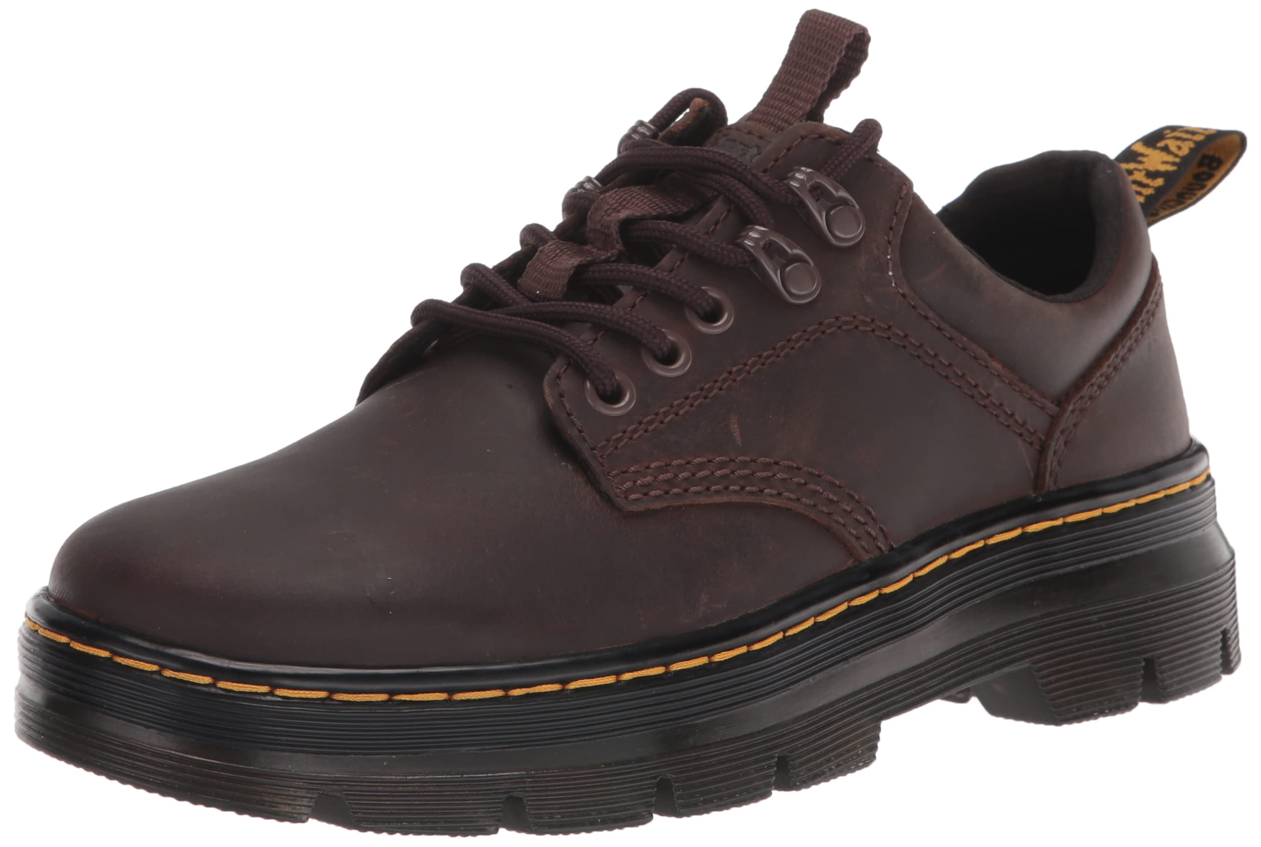 Dr. Martens Unisex 5 Tie Shoe Oxford, Dark Brown Crazy Horse, 12 US Men