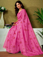 Satrani WomenS Chanderi Cotton Printed Ready To Wear One Minute Pre Pleated Readymade Saree With Unstitched Blouse Piece (32Rs2