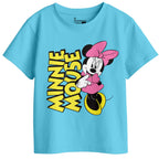 Bon Organik Girls Regular Fit T-Shirt (BON11399_Sky Blue