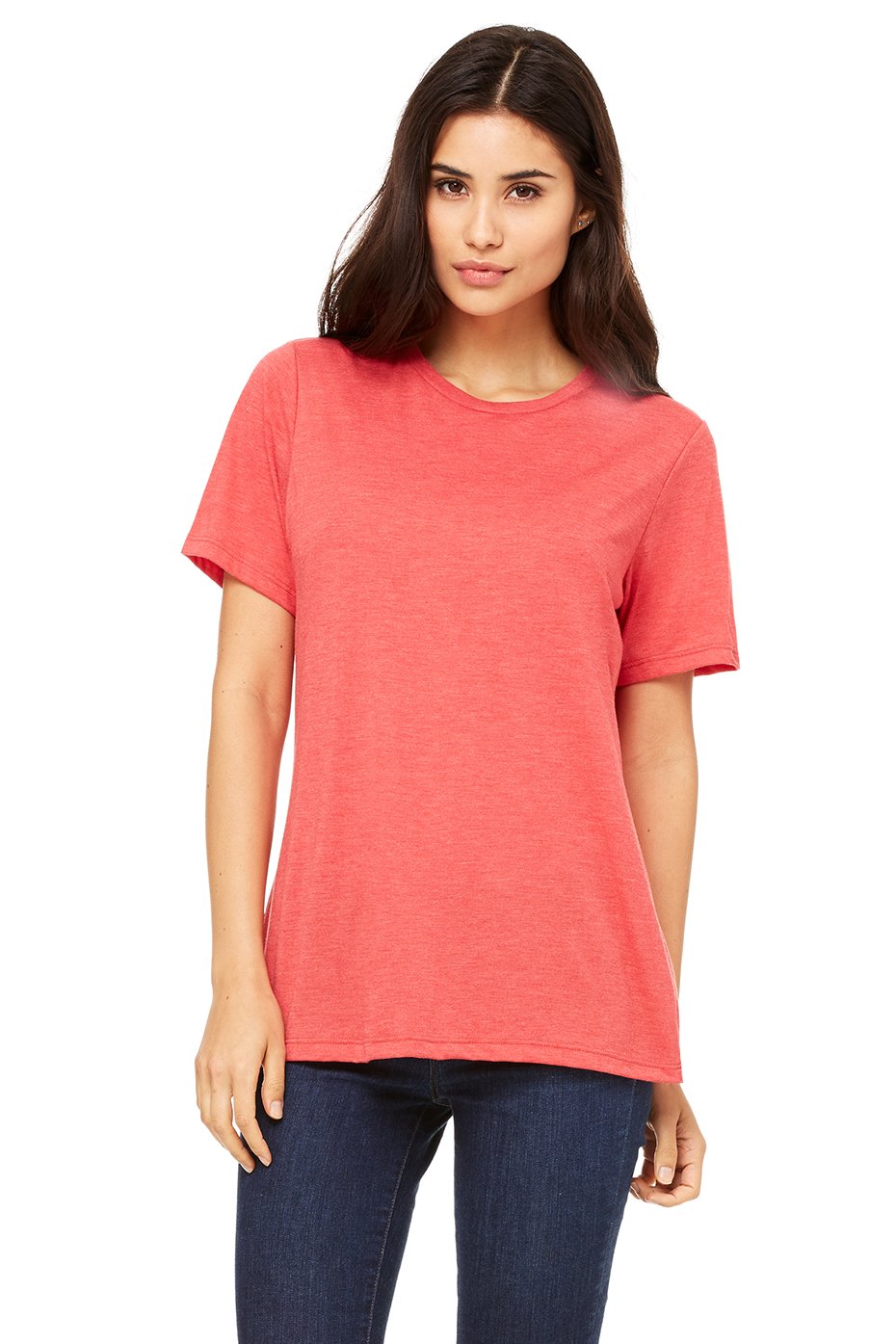 Bella + Canvas Ladies' Relaxed Triblend T-Shirt,RED TRIBLEND,XL