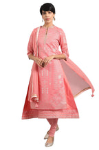 W For Woman A-Line Kurta (18Auw11217-110543_Pink_14)