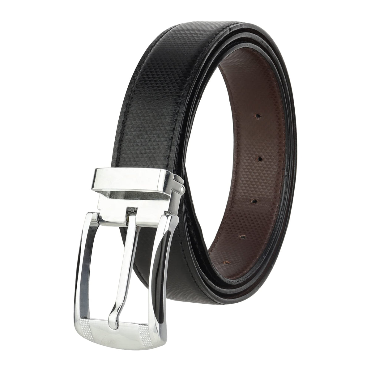 Zacharias MenS Pu Leather 35 Mm Reversible Belt Gr26 (Black_5Xl) (Pack Of 1) 5