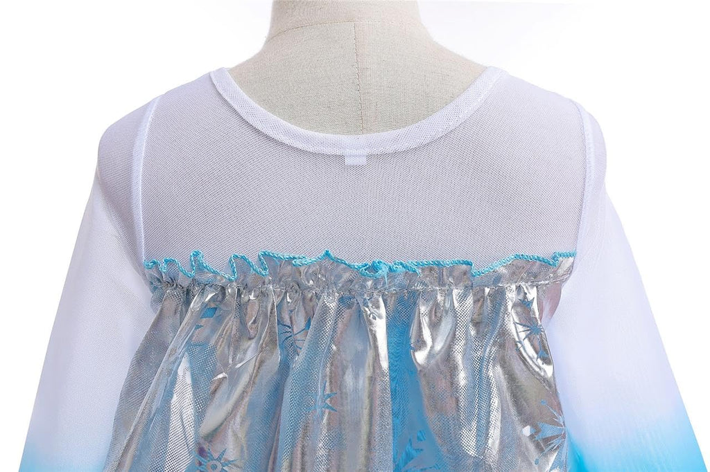 Dressy Daisy Little Girls' Ice Princess Dress Costume Birthday Halloween Christmas Fancy Party Dresses with Cape and Accessories