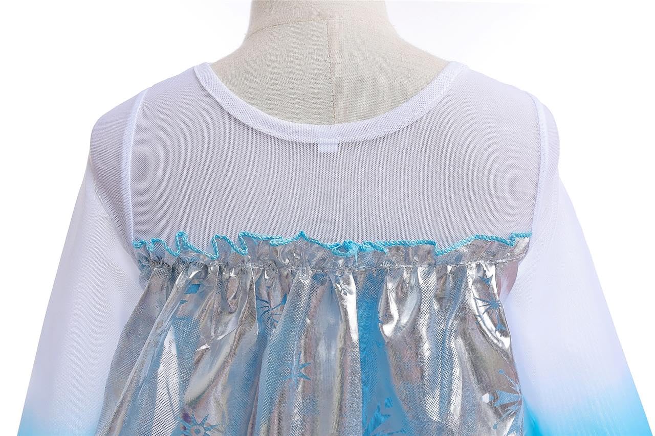 Dressy Daisy Toddler Little Girls' Ice Princess Dress Costume Birthday Halloween Christmas Fancy Party Dresses with Cape and Acc