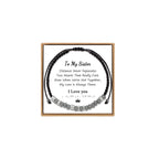 JoycuFF Sisters Gifts from Sister Birthday Gifts for Sister Bracelet Birthday Gifts for Sister Personalized Morse Code Bracelets