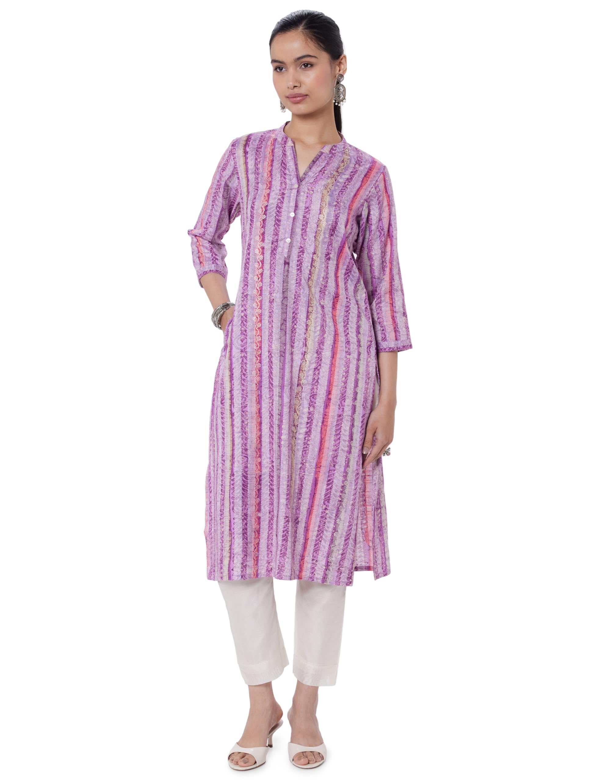 Soch Women Rayon Striped Kurta
