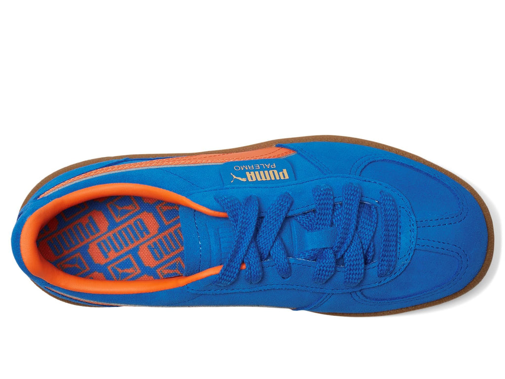 PUMA Palermo (Big Kid) Sneaker, Hyperlink Blue/Flame Flicker/Gum, 6 US Unisex