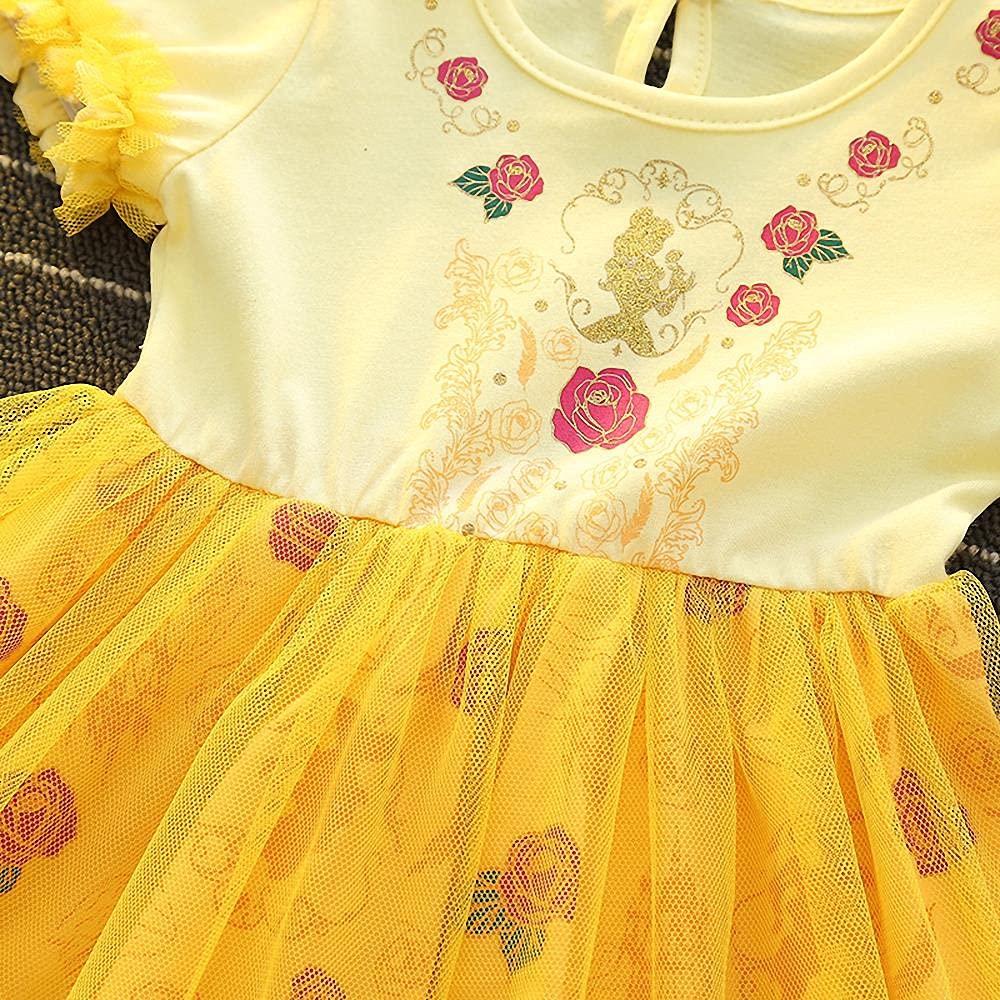 Dressy Daisy Princess Dress Up Clothes Halloween Fancy Party Tulle Skirt Summer Outfit for Toddler Girls