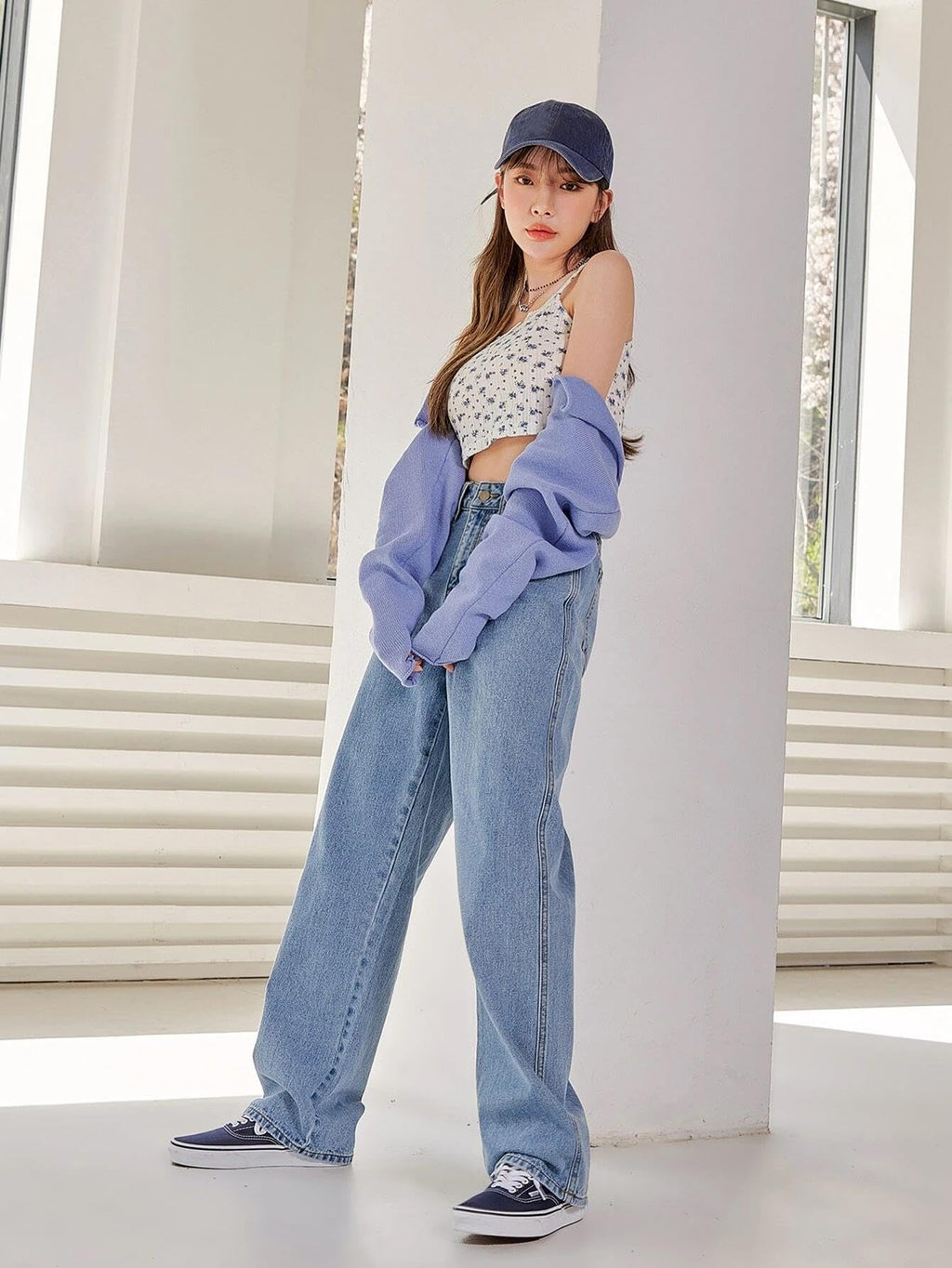 Kotty Womens Solid High Rise Cotton Lycra Blend Relaxed Fit Jeans