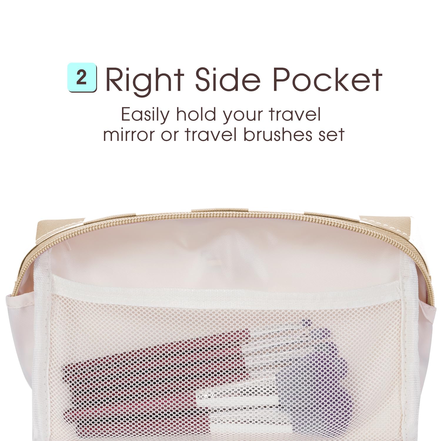 Large Vegan Leather Makeup Bag Zipper Pouch Travel Cosmetic Organizer for Women (Large, Light Checkerboard)