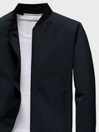 Noble Monk Bomber Jacket For Men | Mens Quilted Standard Length Jacket | Full Sleeve Mens Jacket