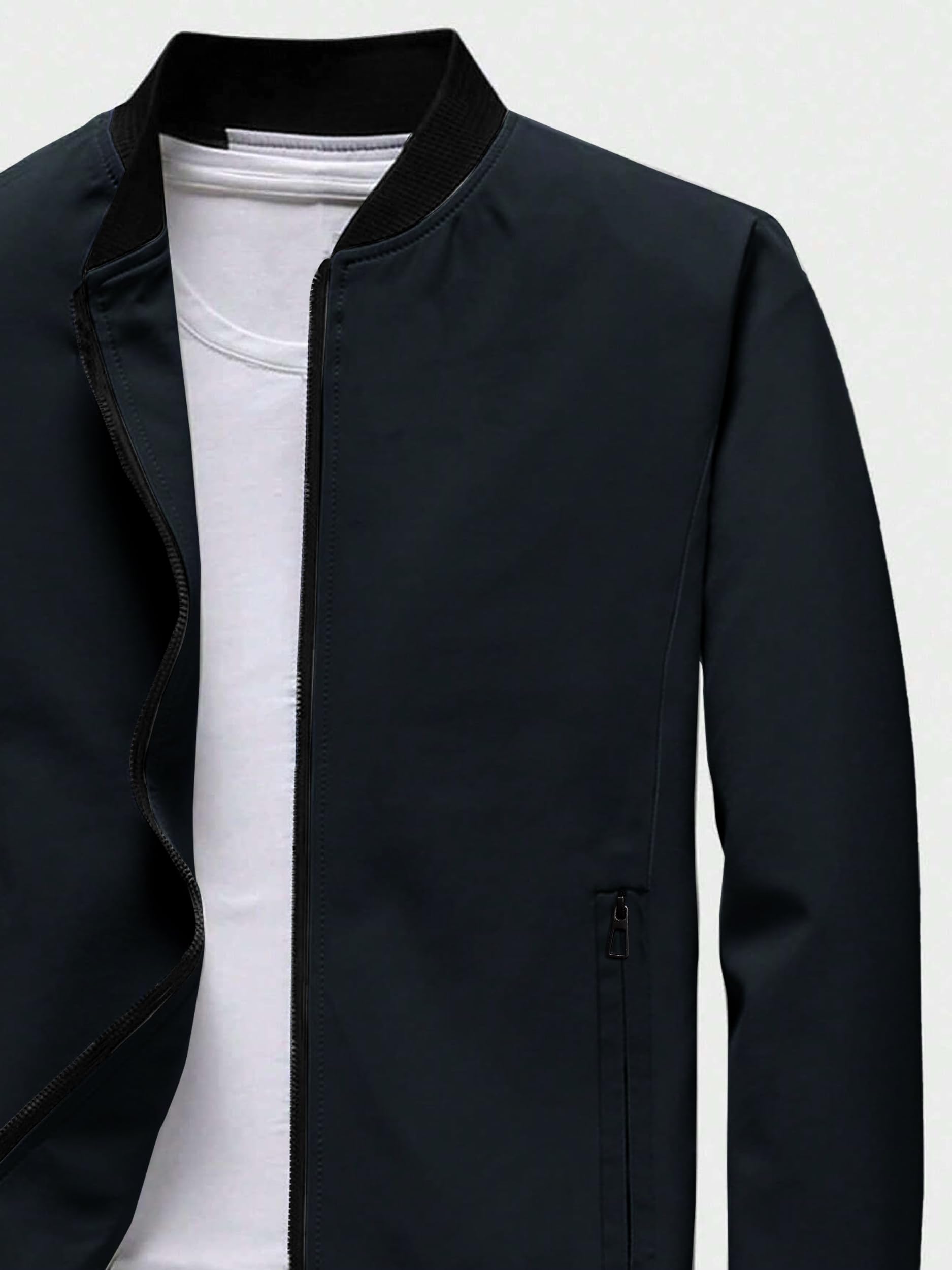 Noble Monk Bomber Jacket For Men | Mens Quilted Standard Length Jacket | Full Sleeve Mens Jacket