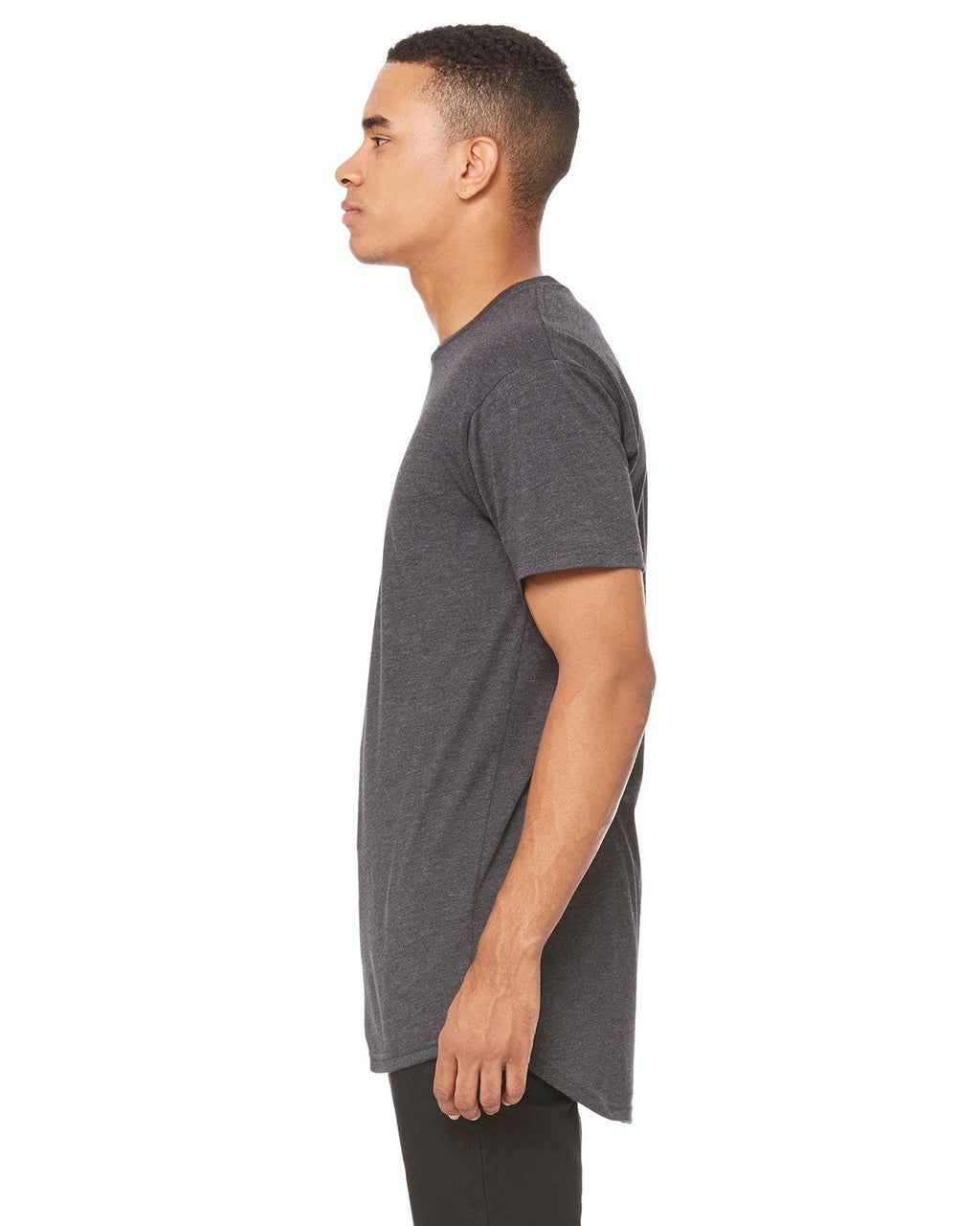 Mens Long Body Urban T-Shirt - WHITE - S(D0102H7W636)
