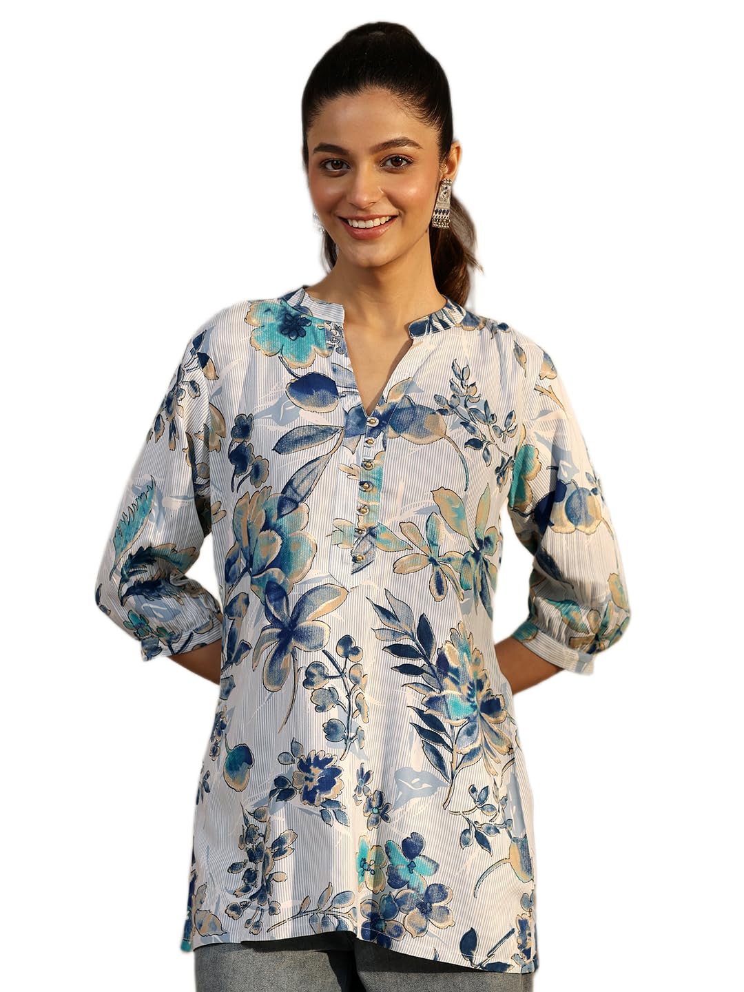 Libas Printed Rayon Straight Kurti-29948XXL