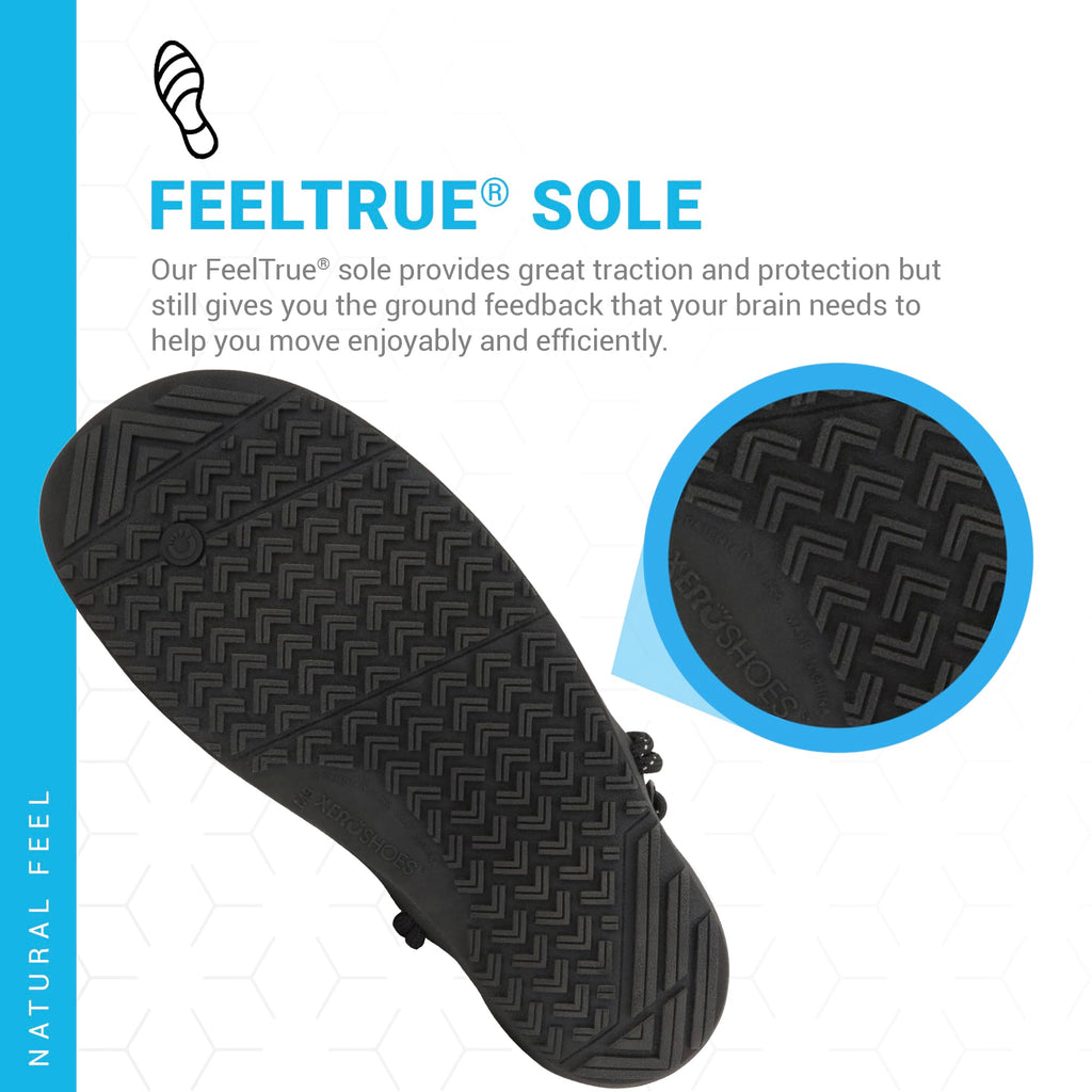 Xero Shoes Men's Aqua Cloud Barefoot Water Sandals, Black, 9