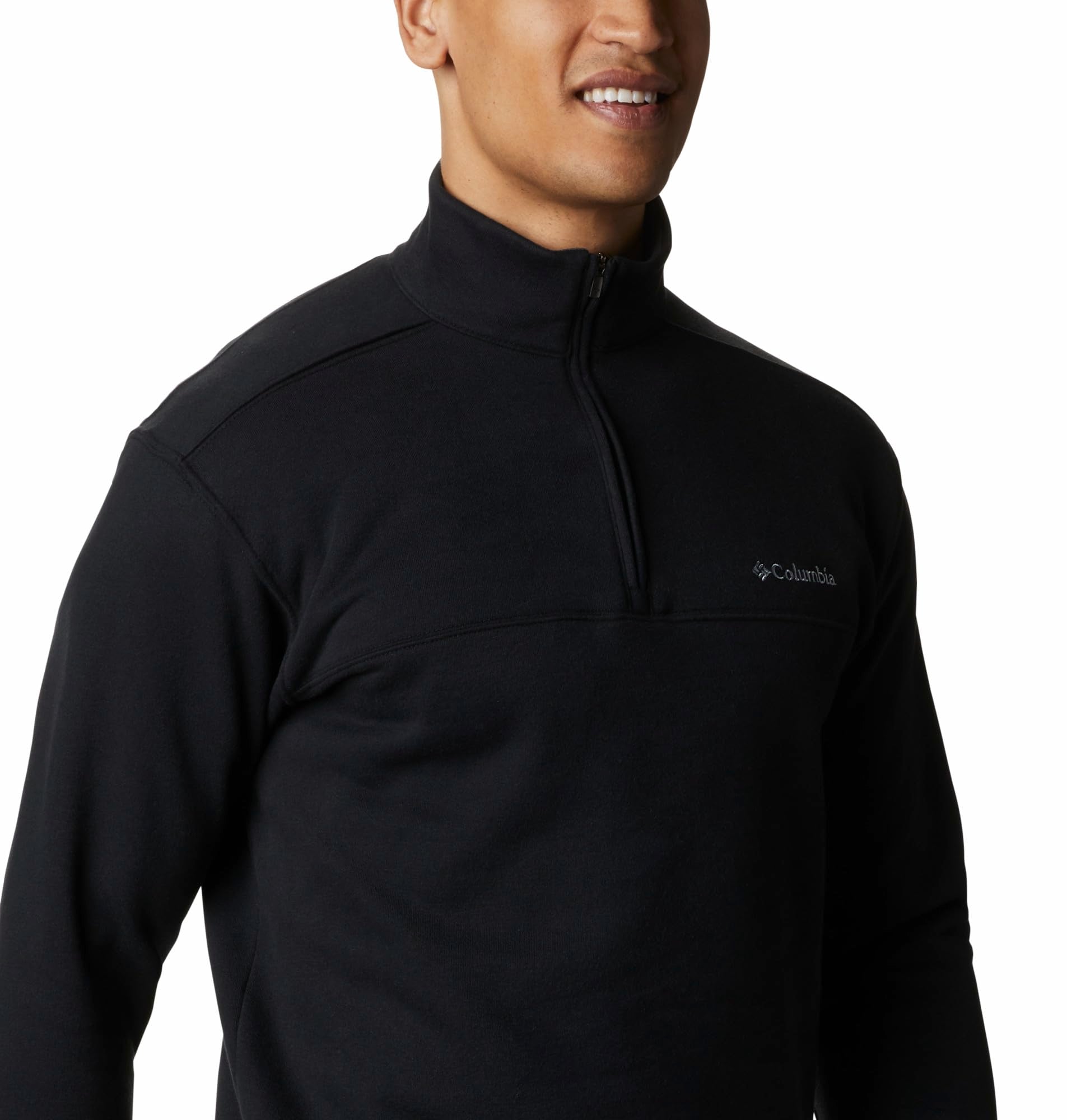 columbia Mens Hart Mountain II Half Zip Jacket, Black, Medium