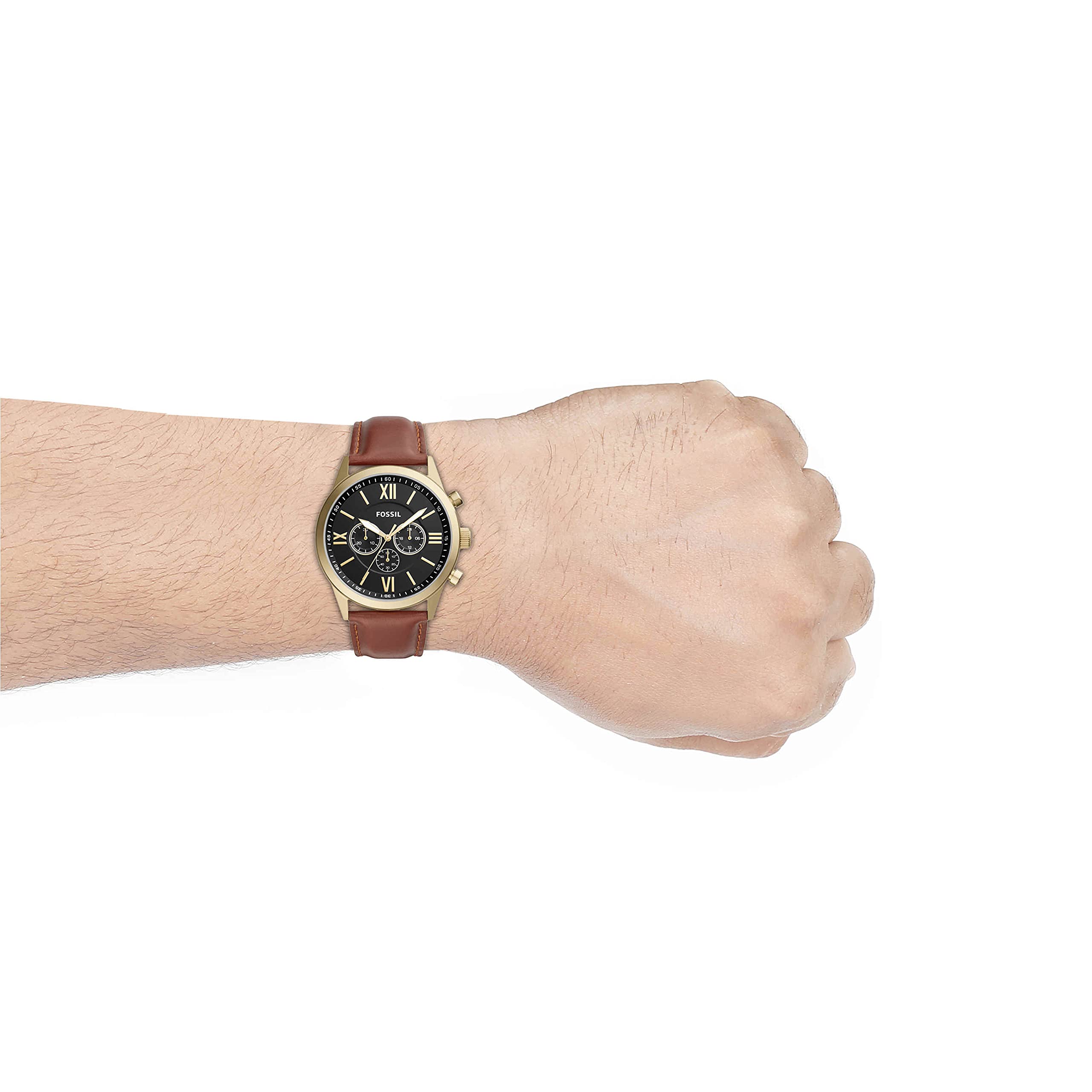 Flynn Chronograph Brown Leather Watch