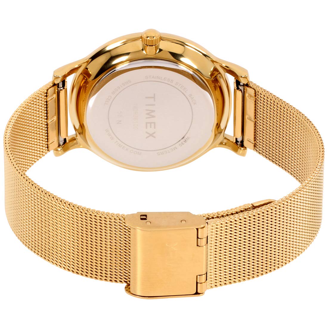 Timex Women's TW2R36100 Metropolitan 34mm Gold-Tone Stainless Steel Mesh Bracelet Watch
