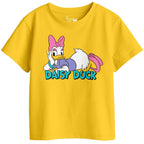 Bon Organik Girls Regular Fit T-Shirt (BON11424_Yellow