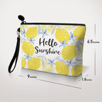 Hglian Lemon Travel Makeup Bag,Inspirational Cosmetic Toiletry Accessories Organizer,Cute Zipper Pouch for Purse,Gifts for Women
