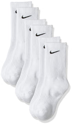 Nike Everyday Cushion Crew Training Socks, Unisex Socks with Sweat-Wicking Technology and Impact Cushioning (3 Pair), White/Blac