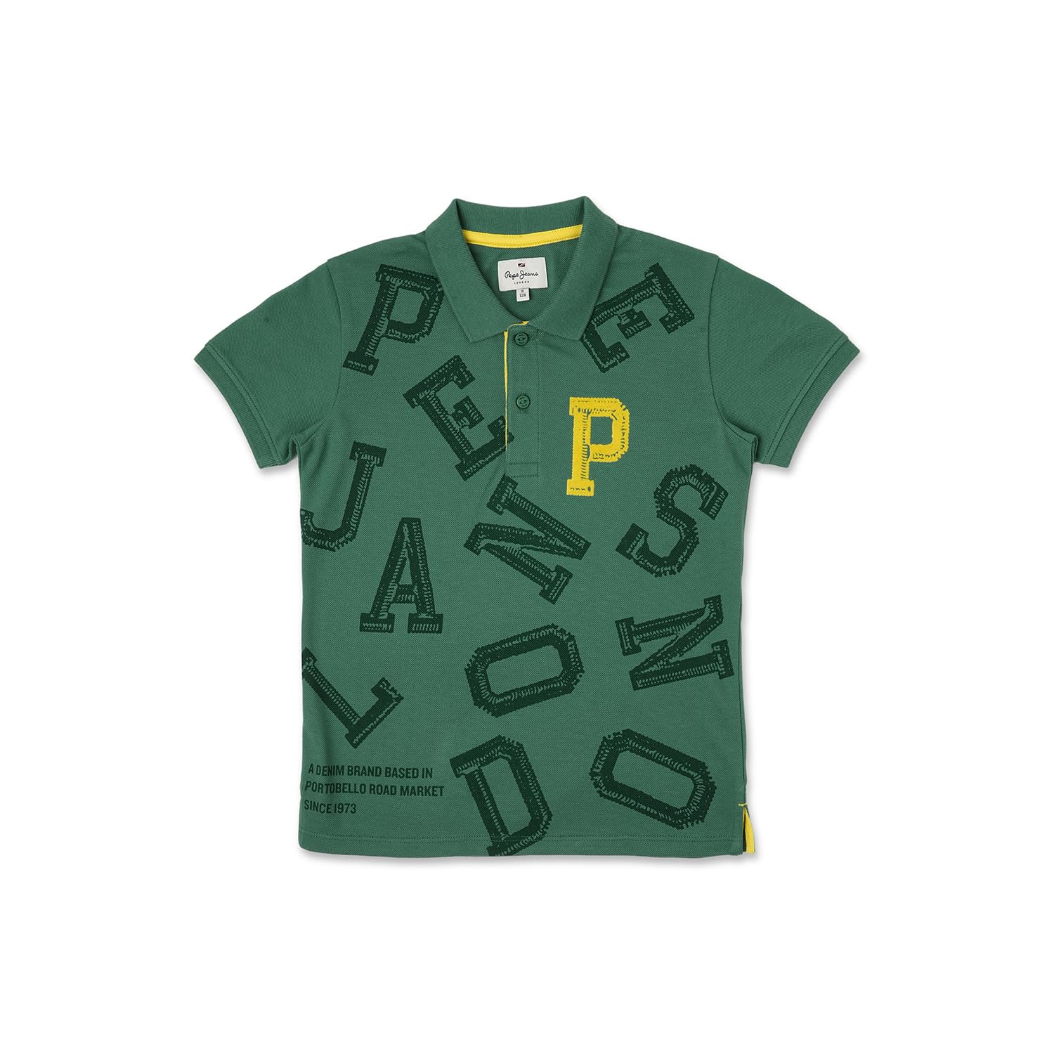 Pepe Jeans Persis Graphic Printed Polo Green