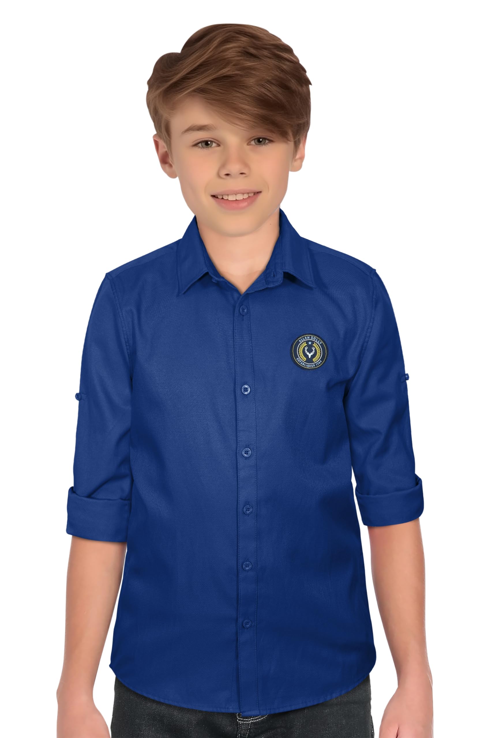 Allen Solly Boys Slim Fit Casual Cotton Polyester Full Sleeve T-Shirt