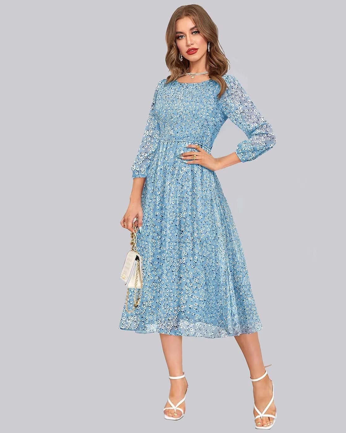 Toochki Dress For Women | Floral Printed Dress | Georgette Dress For Women | Dress | Flared Dress For Women | A Line Dress | Win