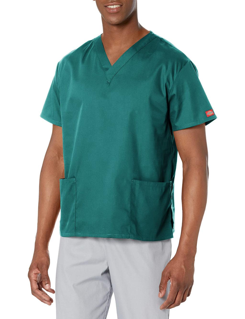 Dickies Women's EDS Signature Scrubs 86706 Missy Fit V-Neck Top, Hunter, X-Large
