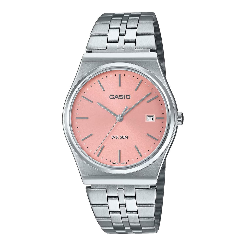 Casio Standard Analog Stainless Steel Pink Dial Quartz MTP-B145D-4AV Unisex Watch