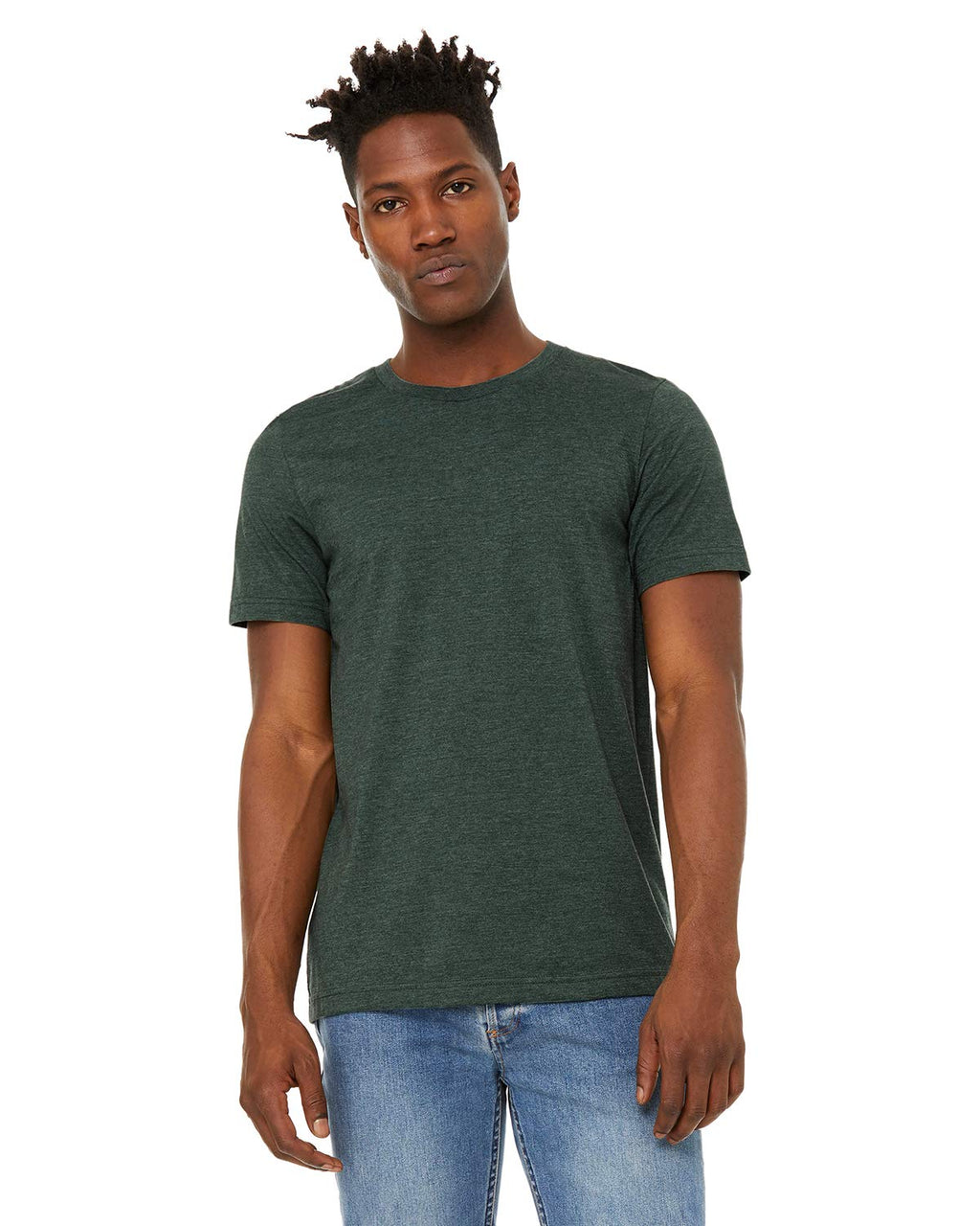 Unisex Sueded T-Shirt - HEATHER RED - XS(D0102H7KPHT)