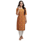 Pinkmint Womens Digital Printed Straight Kurta[Surbhi-530333-XL]