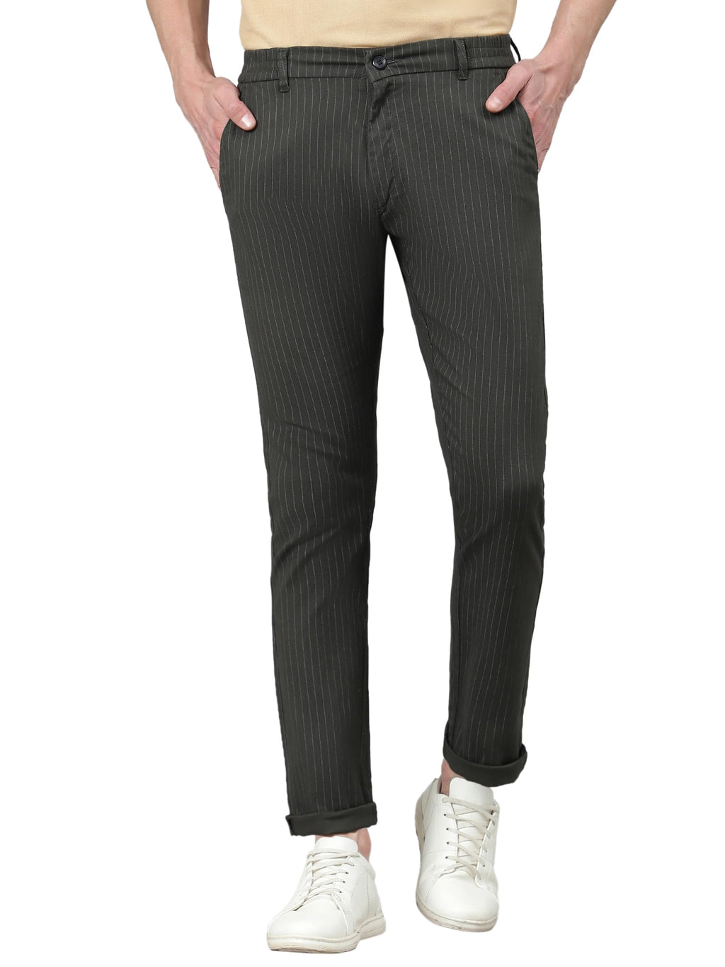 AVANOVA Mens Solid Linen Black Trousers Light Business Style Slightly Stretch Straight Leg Pants for Outdoor Casual Daily Trous