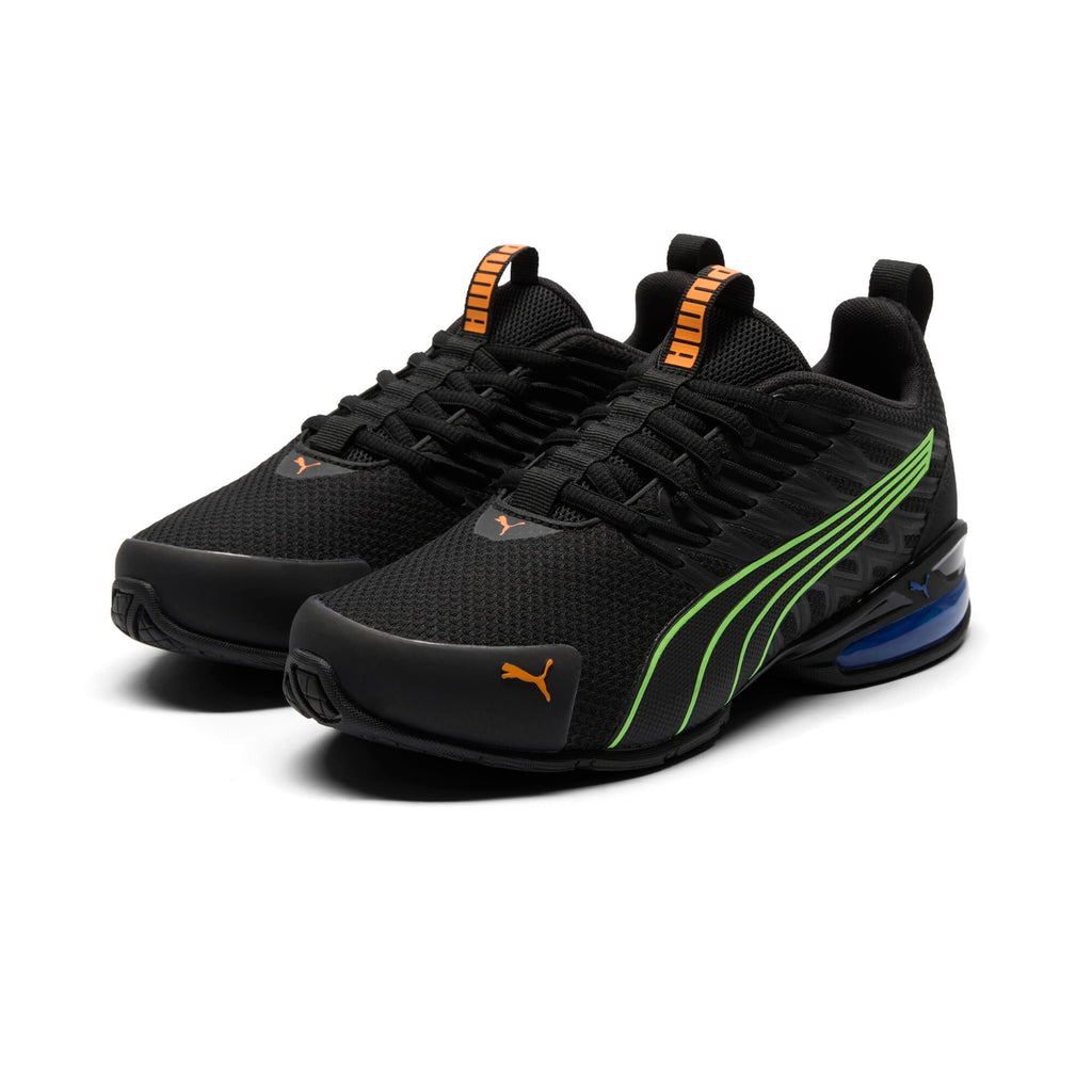 PUMA Voltaic EVO Sneaker, Black-Green Glare, 5.5 US Unisex Big Kid