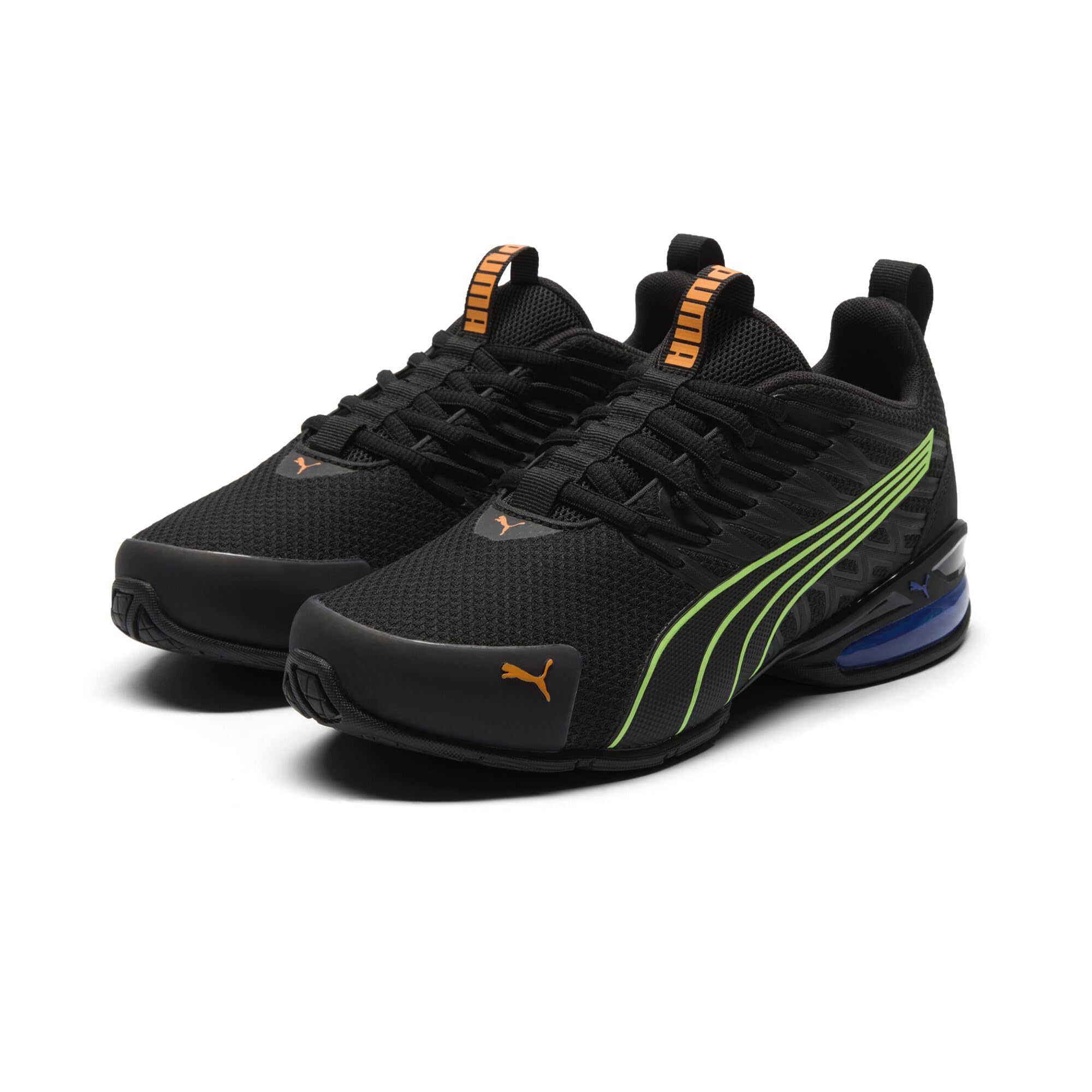 PUMA Voltaic EVO Sneaker, Black-Green Glare, 5.5 US Unisex Big Kid