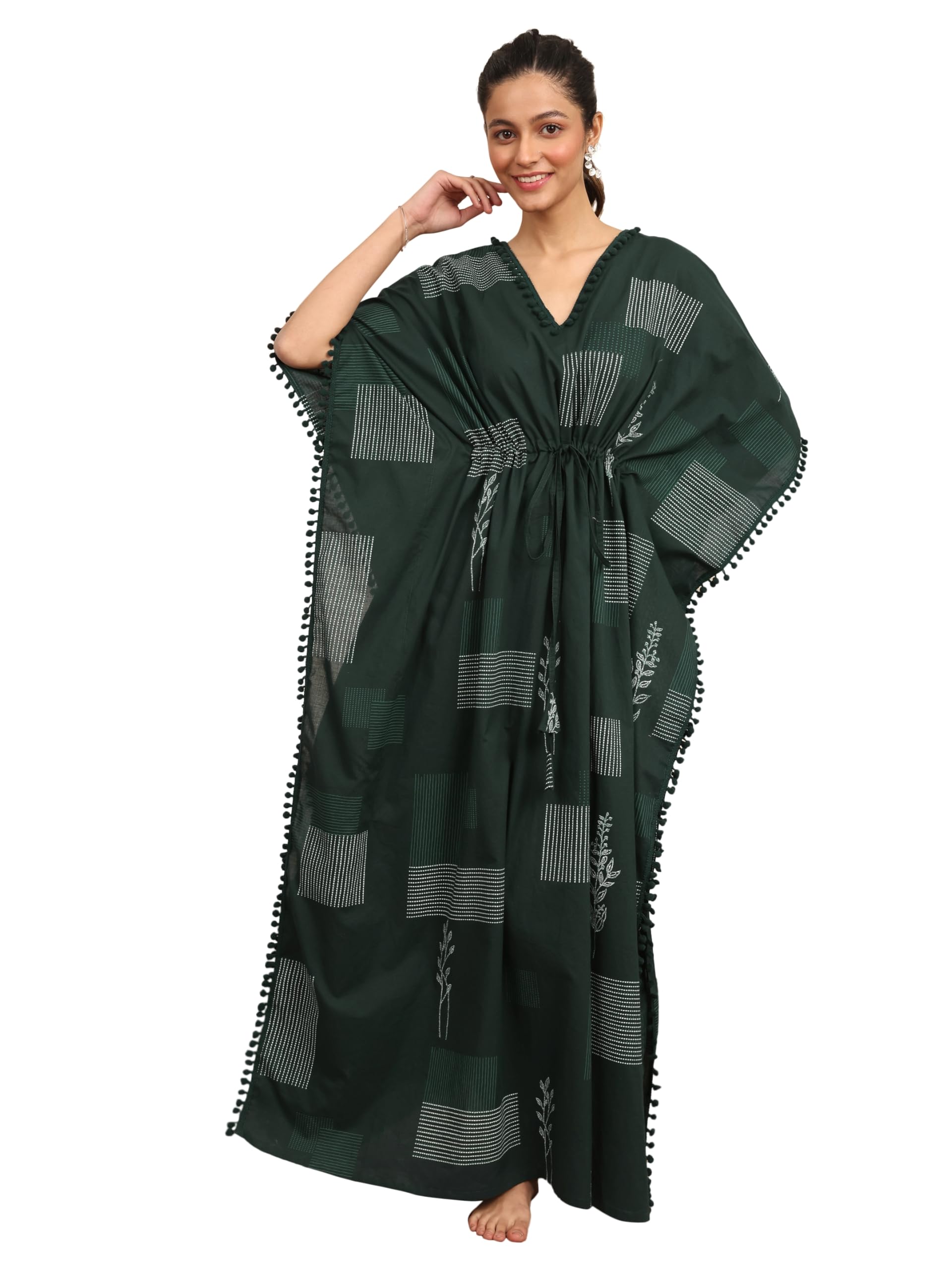 Libas Printed Cotton Kaftan Night Dress