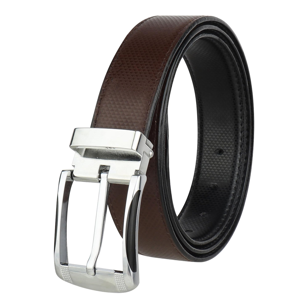 Zacharias MenS Pu Leather 35 Mm Reversible Belt Gr26 (Brown_5Xl) (Pack Of 1) 5